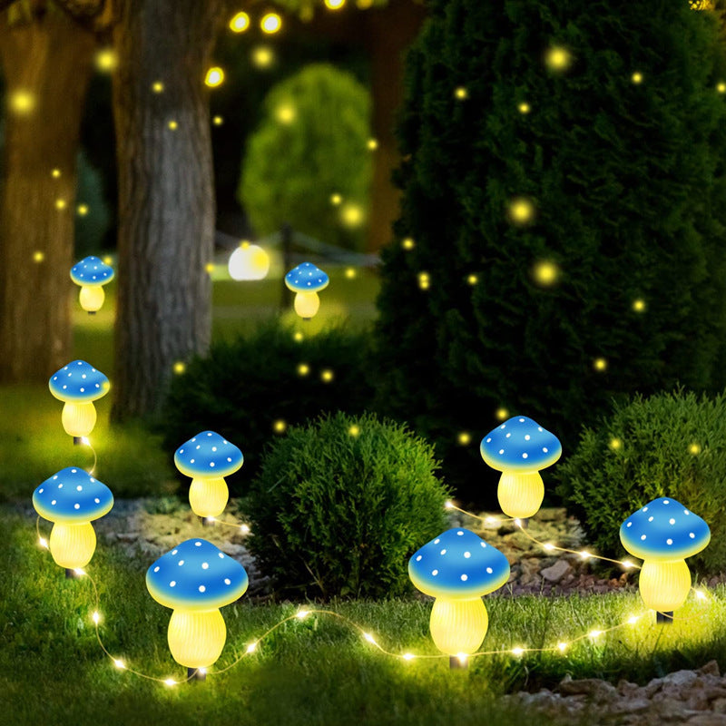 Plastics Solar Mushroom Night Light - Outdoor Courtyard Garden Decoration