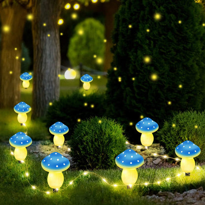 Plastics Solar Mushroom Night Light - Outdoor Courtyard Garden Decoration