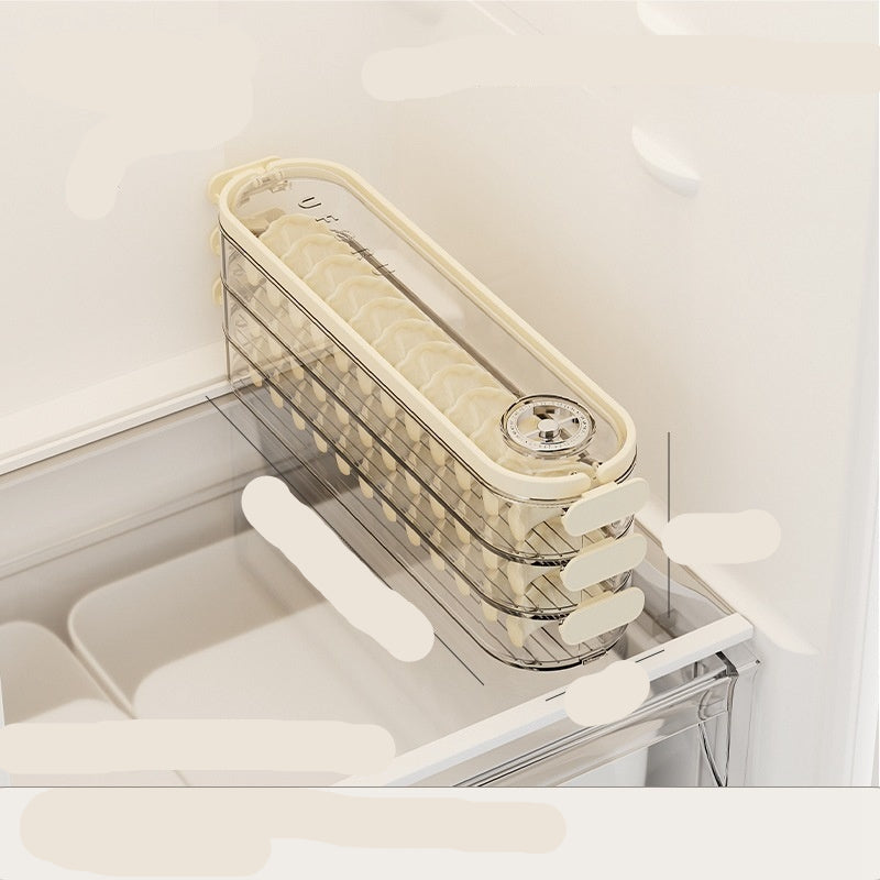 Dumpling box with measurements on a white background