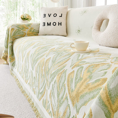 Chenille Universal Sofa Cover – Floral Pattern, Modern Style, Multiple Sizes