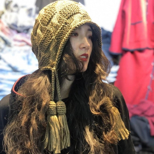 Literary And Artistic Personality Warm And Western Goddess Fan Wool Hat