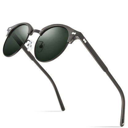 Polarized Round Frame Driving Sunglasses