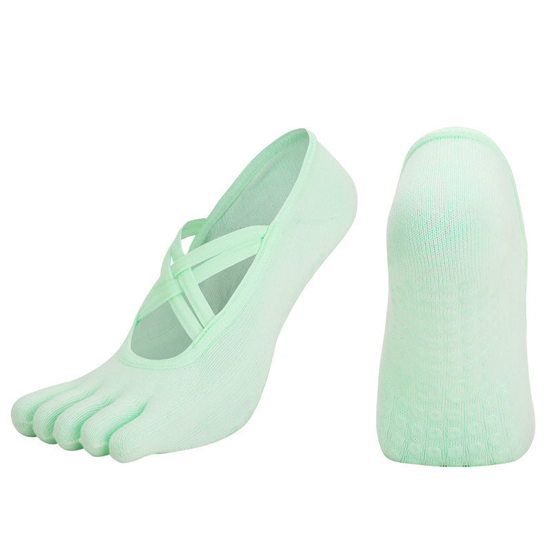 Cross-border Women's Non-slip Five-finger Yoga Socks Live Broadcast Body Dance Aerobics Pilates Fitness Sports Socks