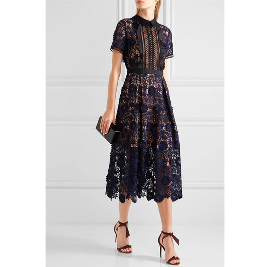 Short sleeve long dress