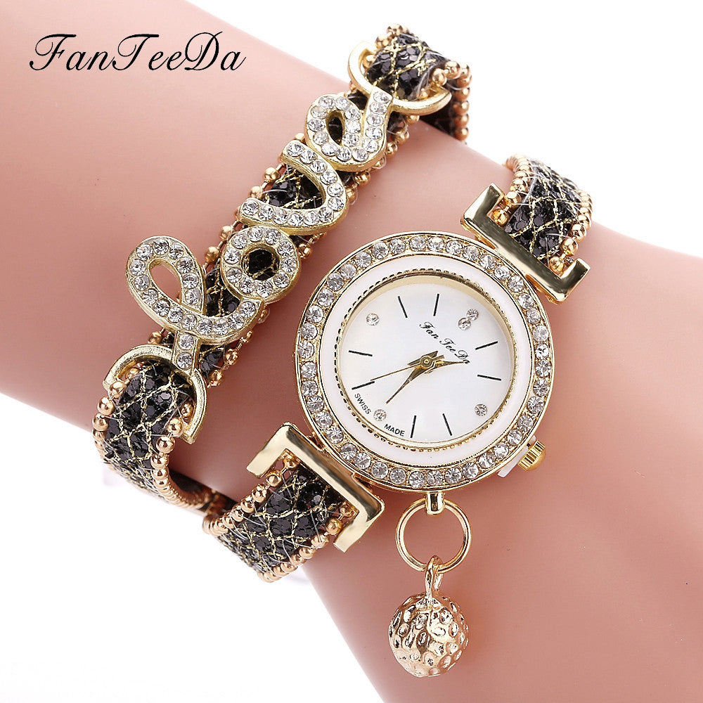 FanTeeDa Women’s Rhinestone Fashion Bracelet Watch
