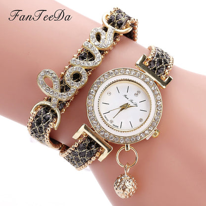 FanTeeDa Women’s Rhinestone Fashion Bracelet Watch