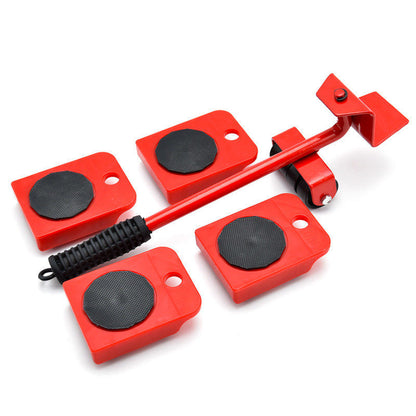 Red magnetic tool set with black suction cups on a white background