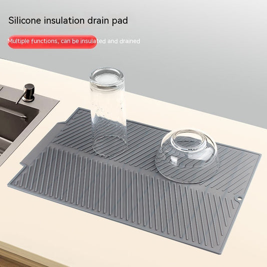 Silicone Draining Pad Household Tableware Heat Proof Mat Dining Table