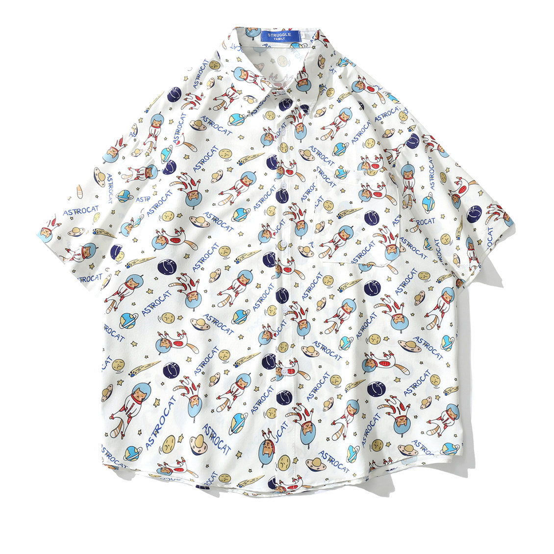 Funny Cartoon Full Printed Short Sleeve Shirts For Men And Women