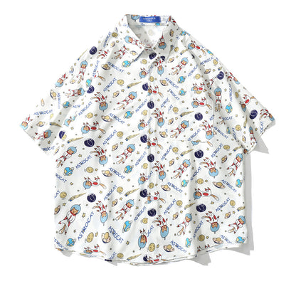 Funny Cartoon Full Printed Short Sleeve Shirts For Men And Women