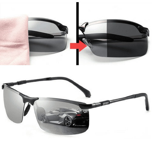 Intelligent Color Changing Polarized Driving Sunglasses - UV400 Protection