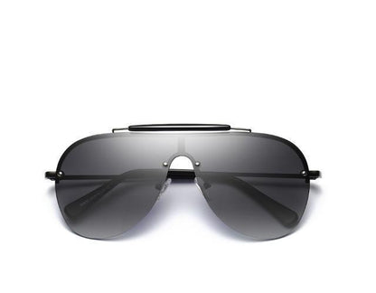 New Fashion One-Piece Large Frame Aviator Men’s Sunglasses