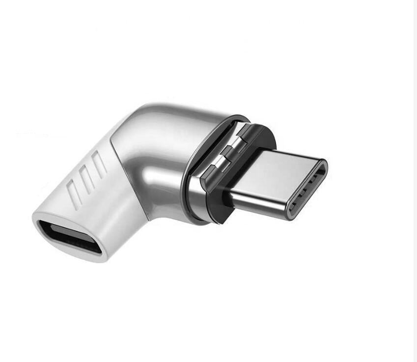 Metal adapter with USB and micro-USB connectors, showing dimensions on a white background