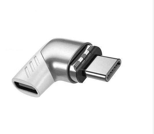 Metal adapter with USB and micro-USB connectors, showing dimensions on a white background
