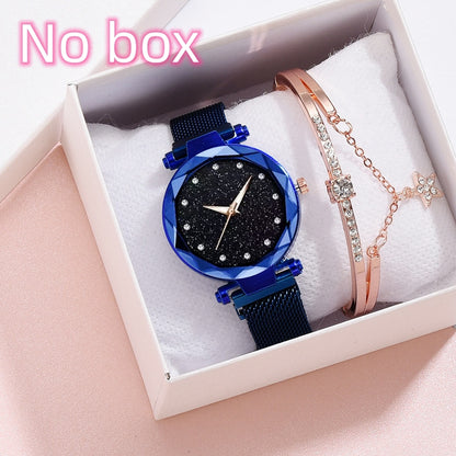 Luxury Women’s Starry Sky Magnet Buckle Bracelet Watch