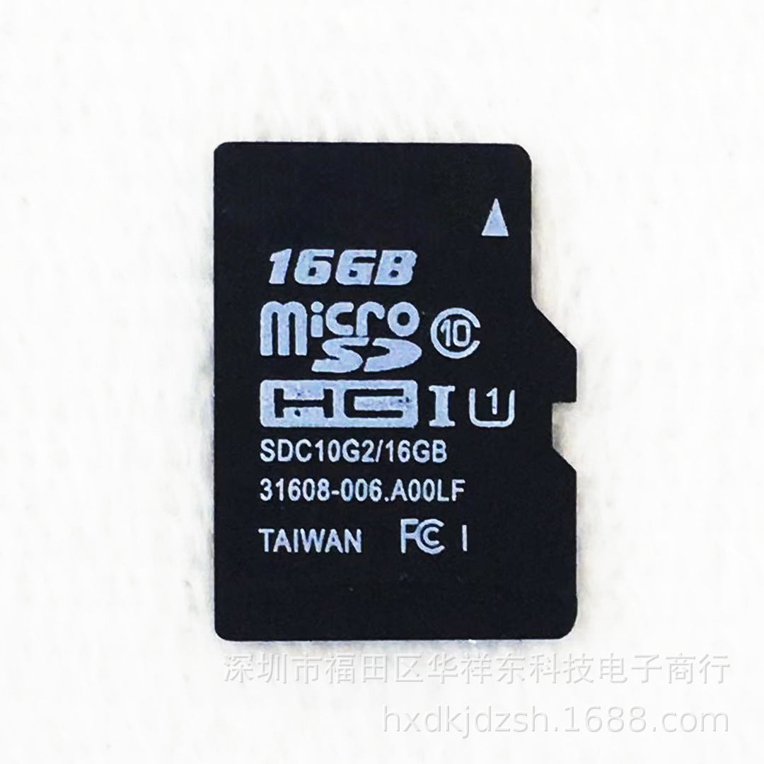 16GB microSDHC memory card on a white background