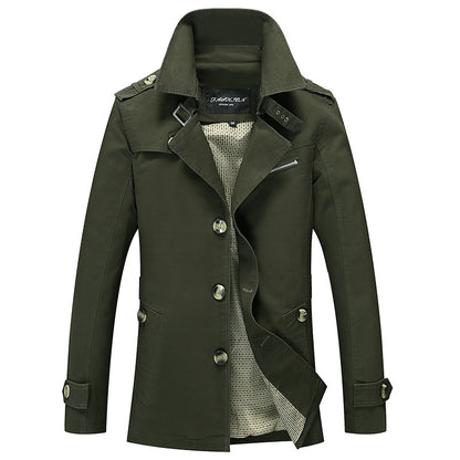 Spring Men's Washed Windbreaker Jacket
