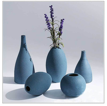 Frosted Glaze Ceramic Vase for Dried Flowers