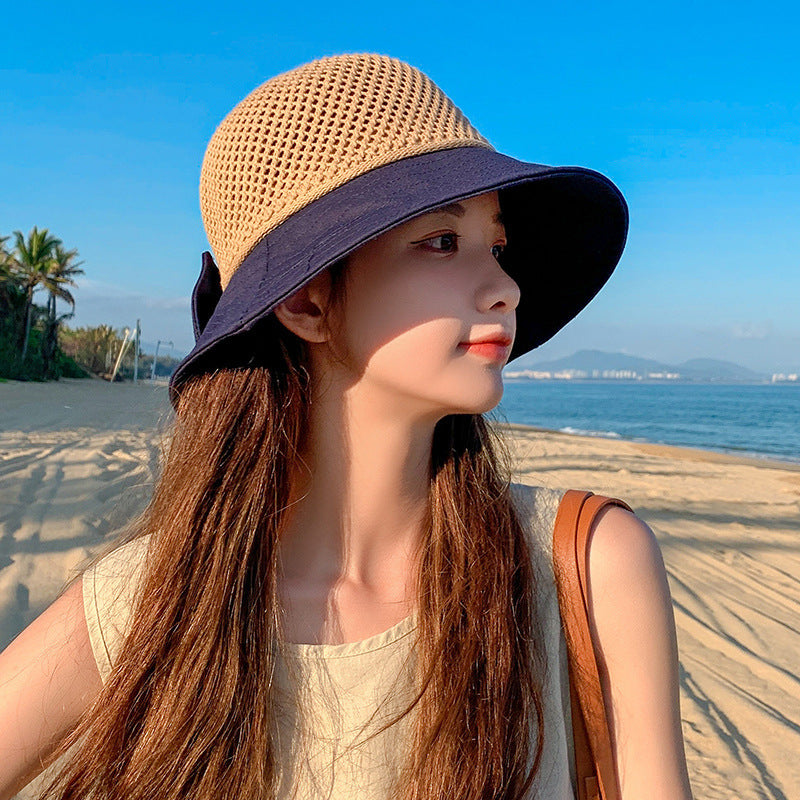 Women's Sunscreen Sun Hat Mesh Breathable Bow
