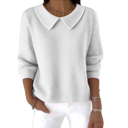 Women's Loose Casual Solid Color Long Sleeve Top-Comfortable & Stylish