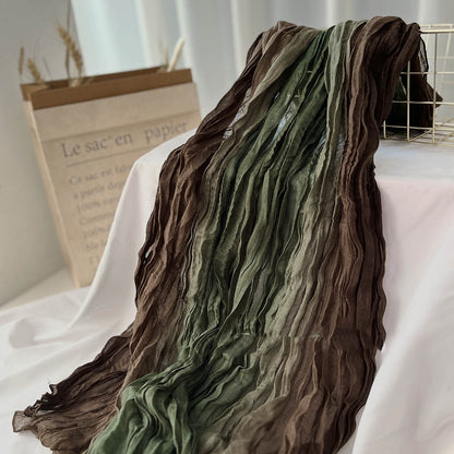 Men's And Women's Color Matching Autumn And Winter Cotton And Linen Feel Long Strip
