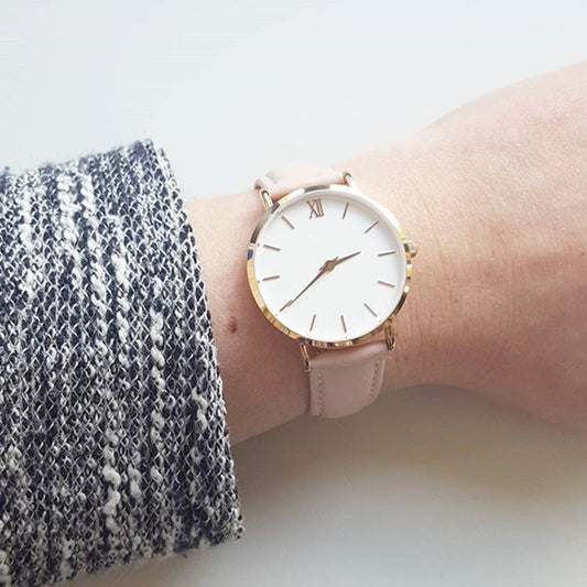 Fashion Women’s Leather Quartz Watch – Ellipse Dial