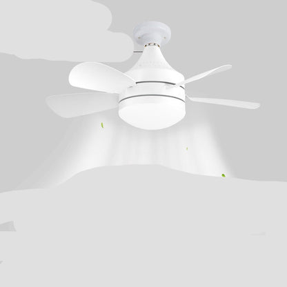 Ceiling fan with three-speed regulation feature on a gray background