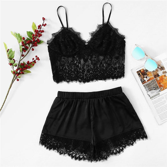 Women's Split Lace Cardigan Lingerie – Elegant and Cozy Sleepwear