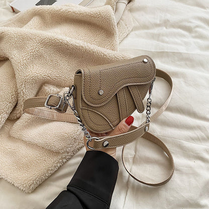 Mini Children's Women's Portable Crossbody Concave Shape Bag