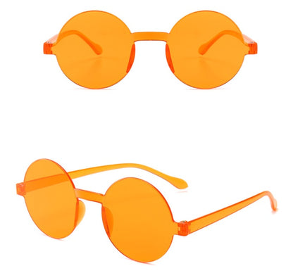 Rimless one-piece sunglasses