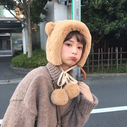 Women's Fashion Korean Style Bear Ears Hat