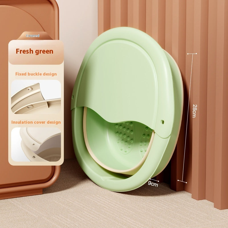 Foldable Foot Bath Portable Foot Wash Basin With Cover