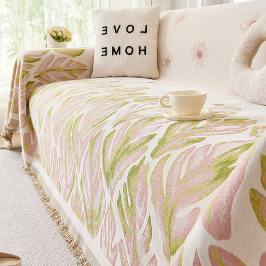 Chenille Universal Sofa Cover – Floral Pattern, Modern Style, Multiple Sizes