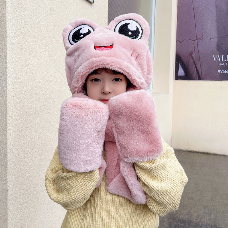 Children's Ear Protector Warm Hat Scarf Gloves
