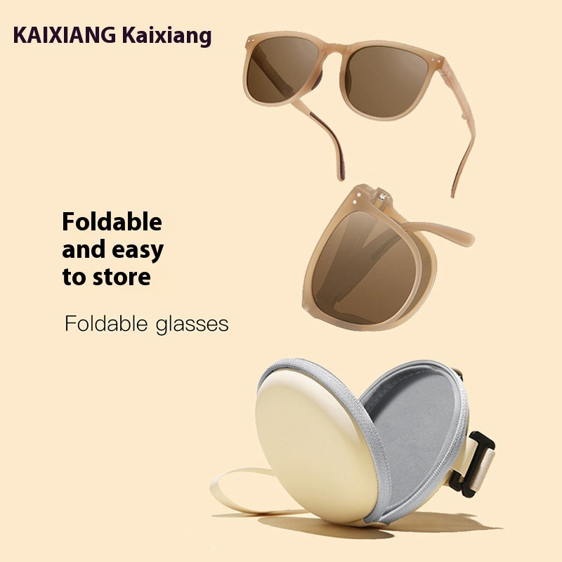 Folding Polarized Box Sunglasses for Women