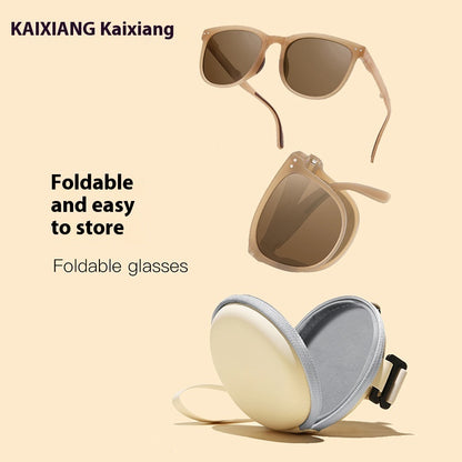 Folding Polarized Box Sunglasses for Women