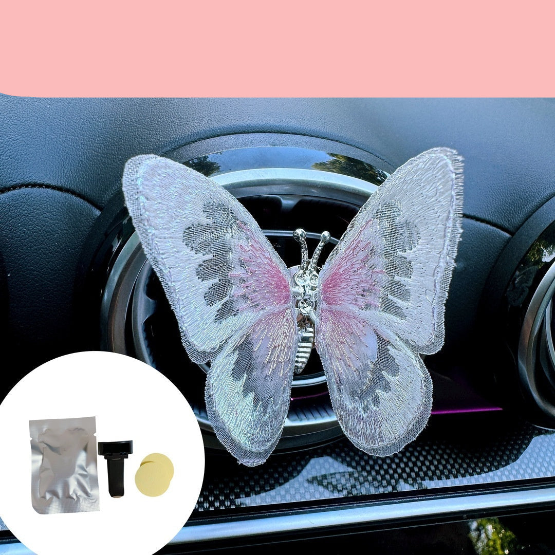 Moving Embroidery Butterfly Car Air Outlet Decoration