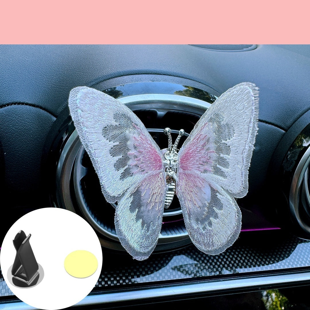 Moving Embroidery Butterfly Car Air Outlet Decoration