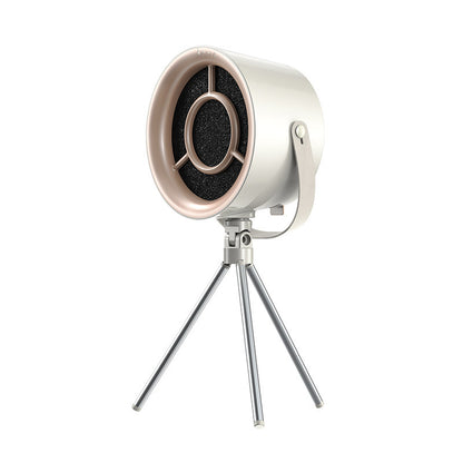 Vintage-style microphone on a white background
