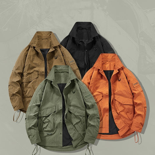 Outdoor Casual Tooling Turn-down Collar Coat