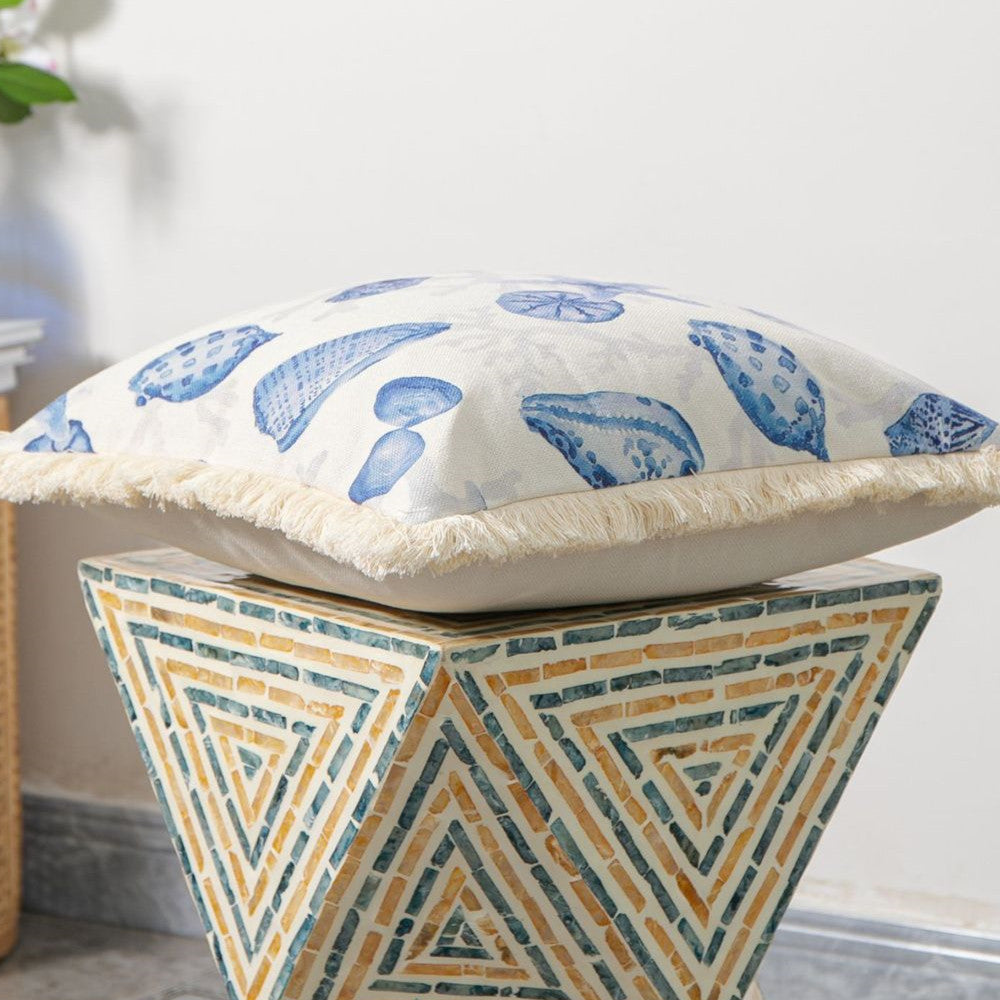 Cotton And Linen Printed Sofa Pillow Cover
