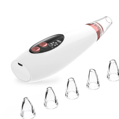White electronic device with red accents and multiple clear nozzles on a white background
