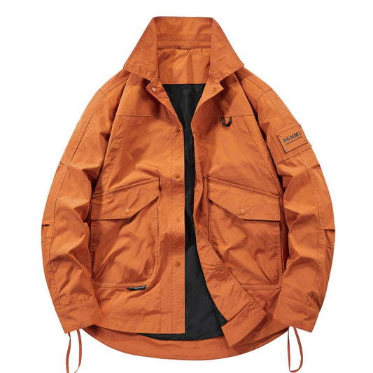 Outdoor Casual Tooling Turn-down Collar Coat