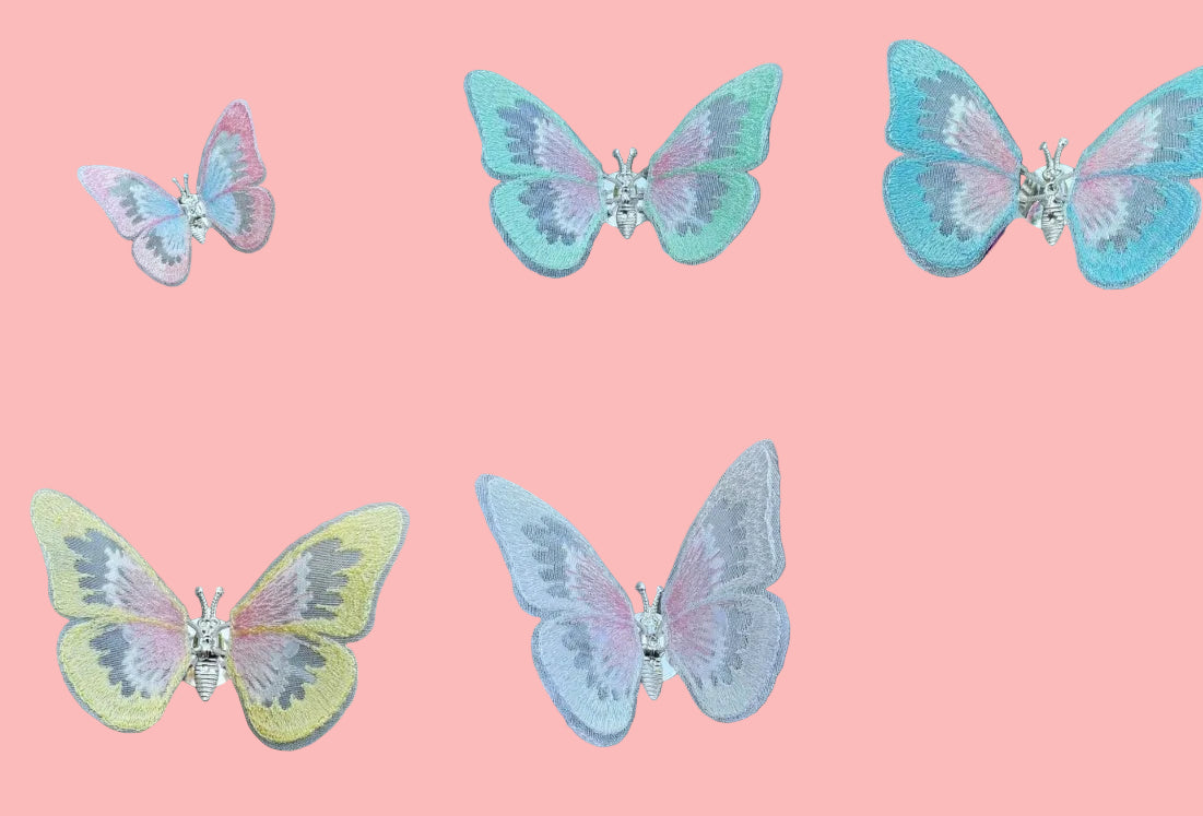 Moving Embroidery Butterfly Car Air Outlet Decoration