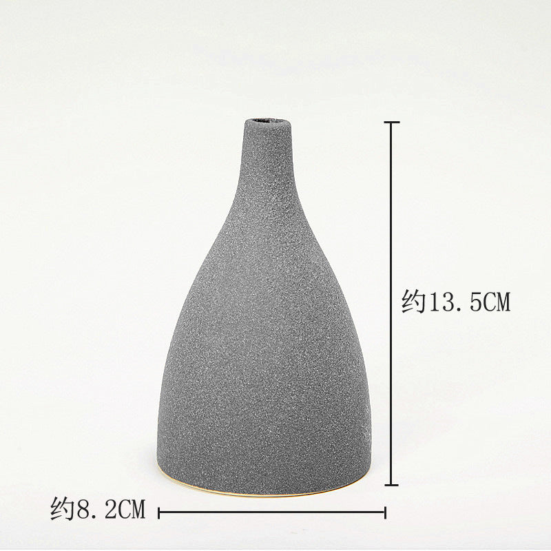 Frosted Glaze Ceramic Vase for Dried Flowers