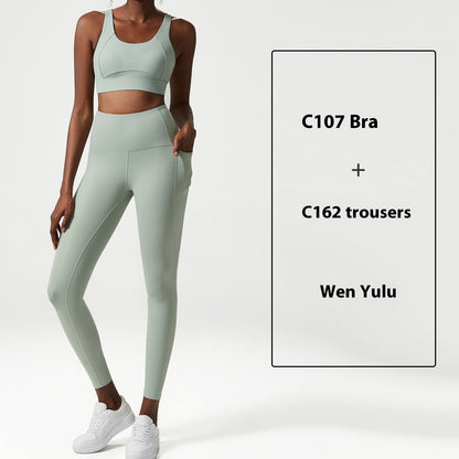 Sports Underwear Yoga Clothes Fitness Nude Feel Suit