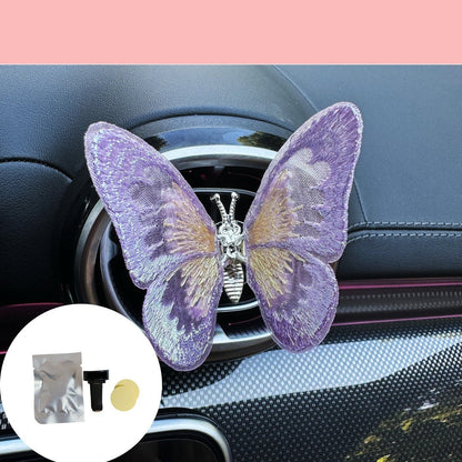 Moving Embroidery Butterfly Car Air Outlet Decoration