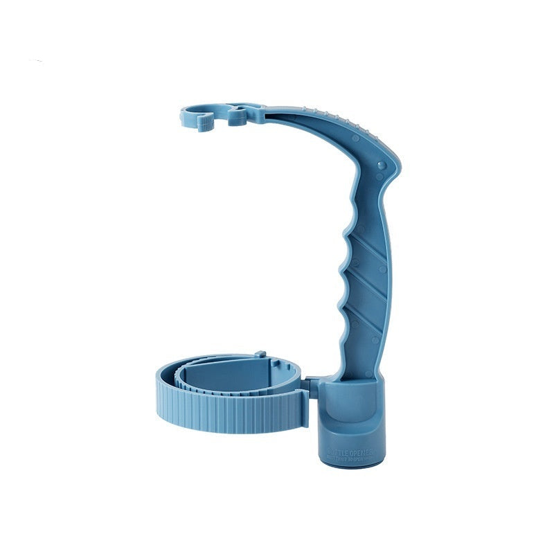 Blue adjustable handle on a white background