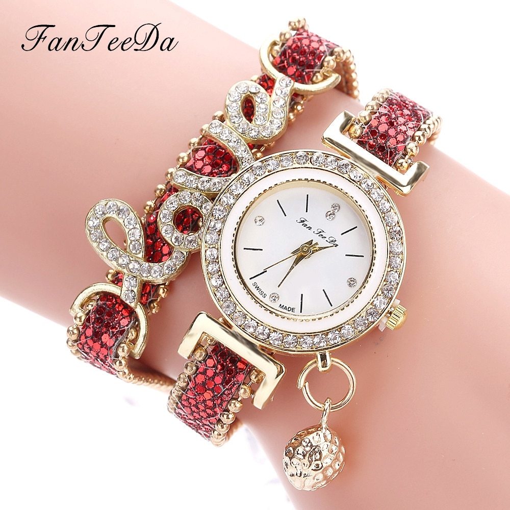 FanTeeDa Women’s Rhinestone Fashion Bracelet Watch