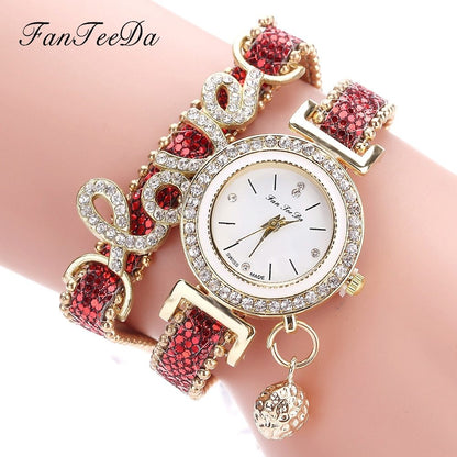 FanTeeDa Women’s Rhinestone Fashion Bracelet Watch